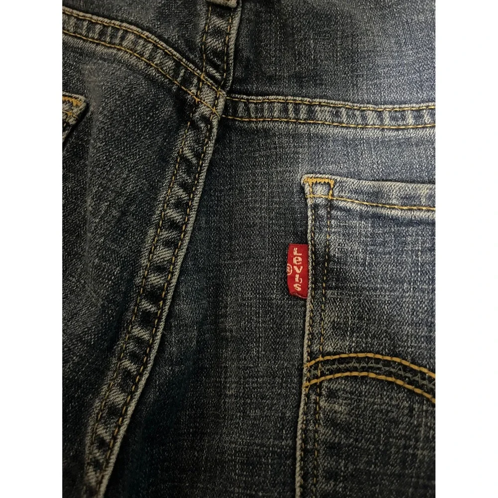 Levis Classic Straight Jeans Womens 16W Dark Wash Blue Stretch Denim Pants